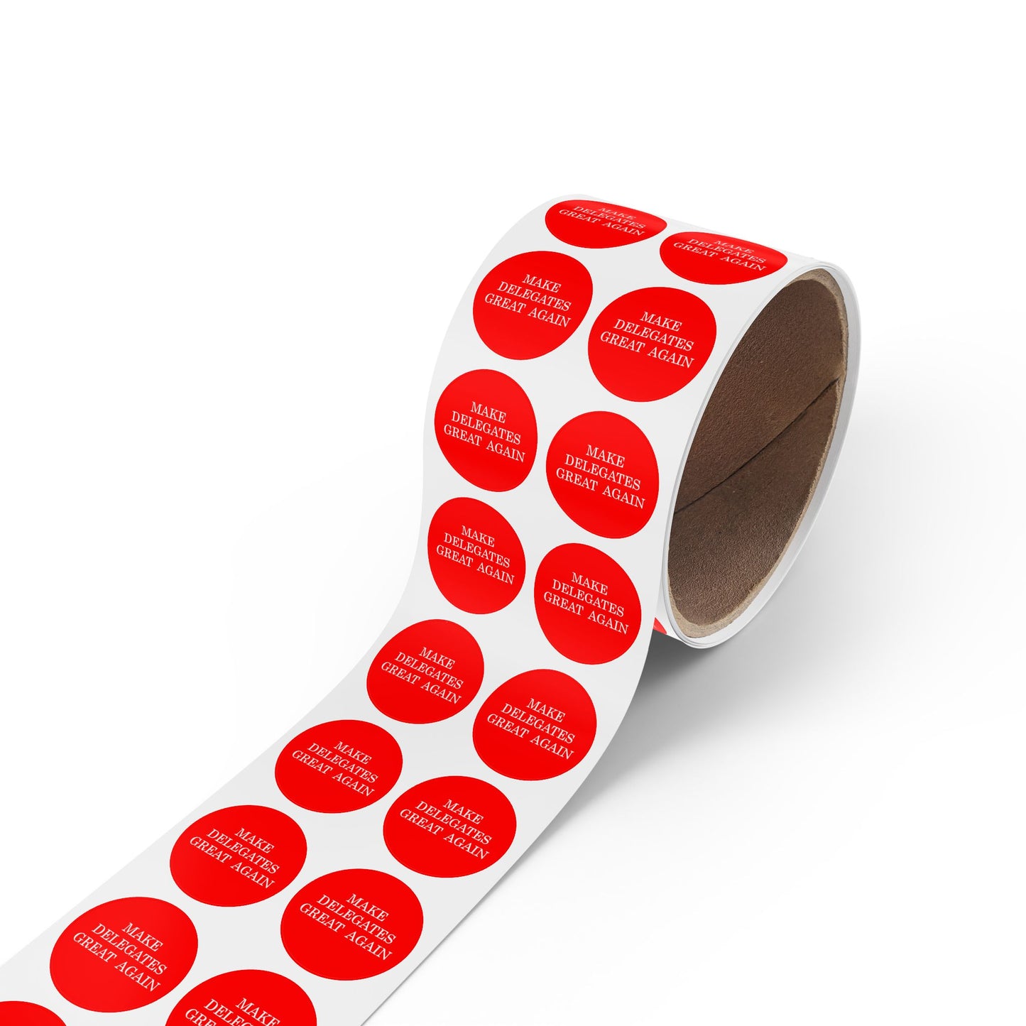 Motivational Round Sticker Labels - "Make Delegates Great Again"