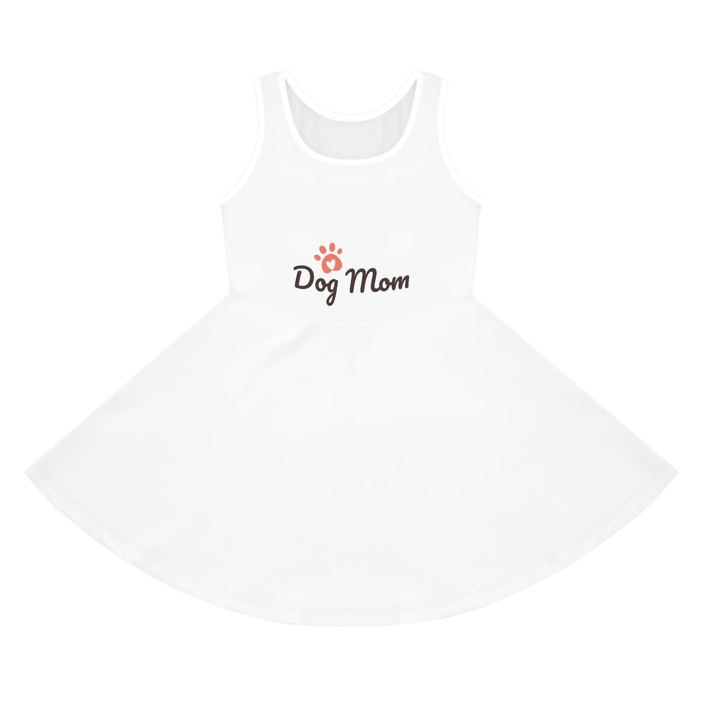 Girls' Dog Mom Sleeveless Sundress - Cute & Playful Dress for Pet Lovers