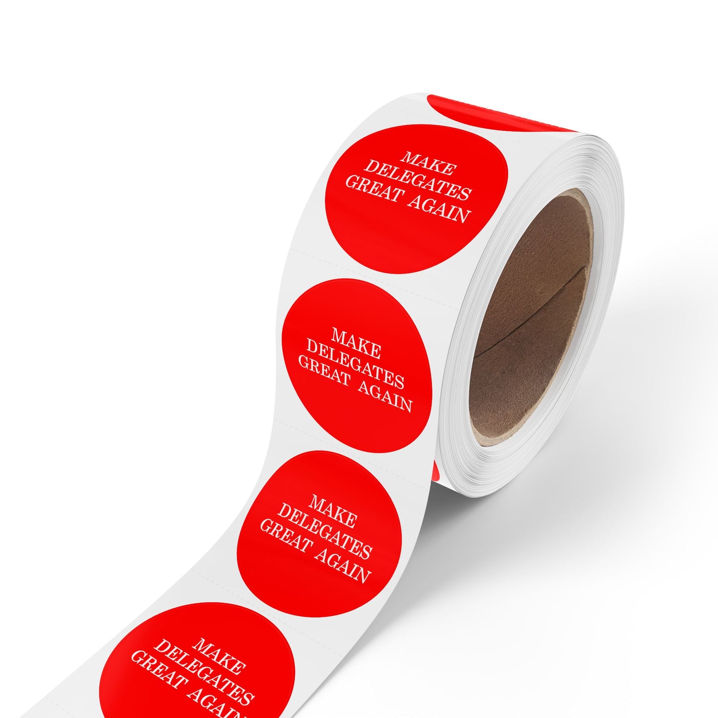 Motivational Round Sticker Labels - "Make Delegates Great Again"