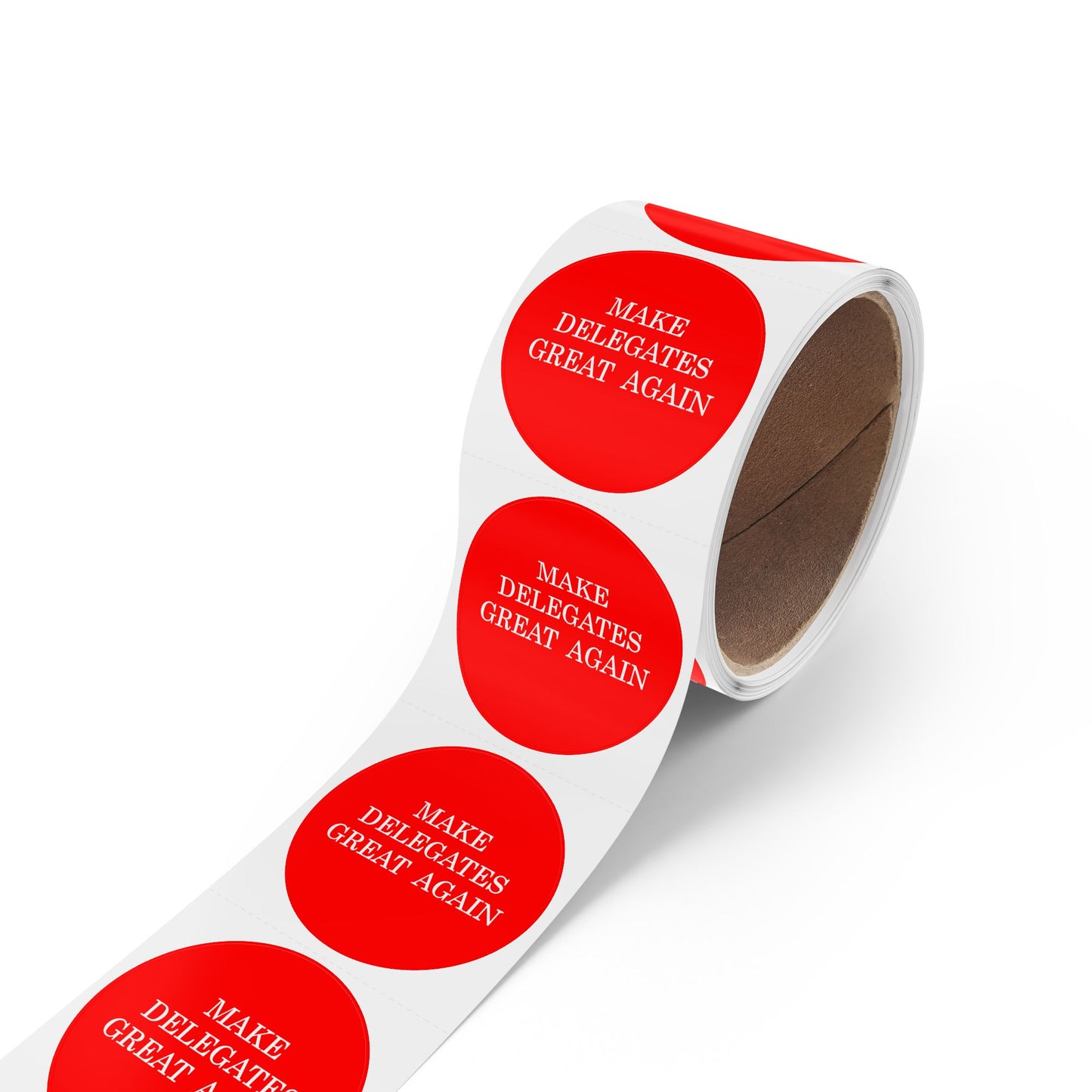 Motivational Round Sticker Labels - "Make Delegates Great Again"