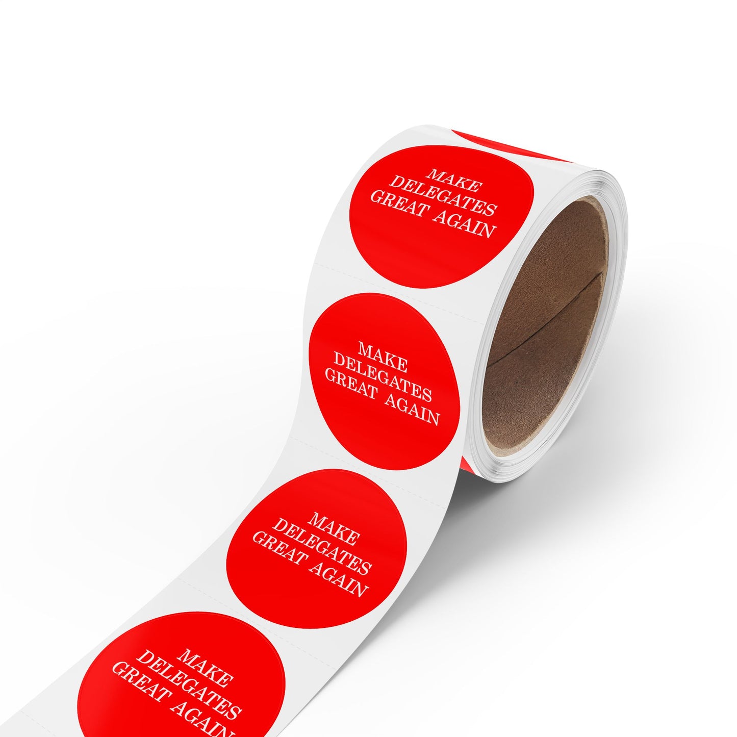 Motivational Round Sticker Labels - "Make Delegates Great Again"